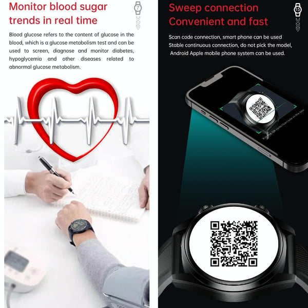 1.43 Inch Ip67 Sport Smart Watch Support Bluetooth Call / Sleep Blood Oxygen Heart Rate Pressure Health Monitor Black Smart Watches