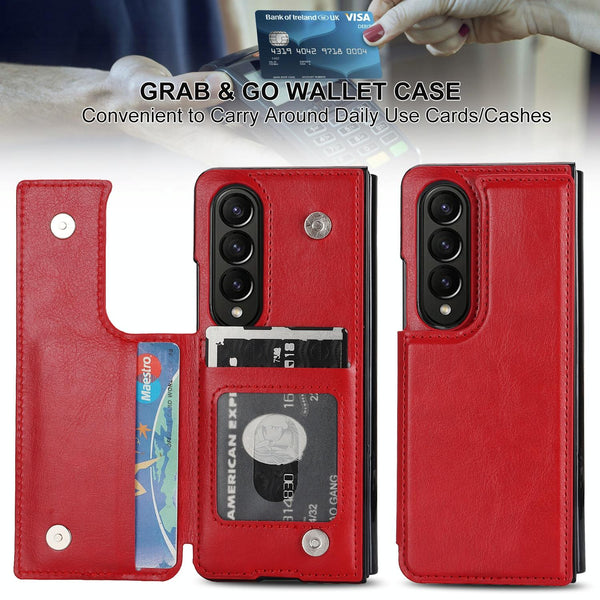 For Samsung Galaxy Z Fold4 5G Full Coverage Double Buckle Phone Case Black Cases Covers & Skins