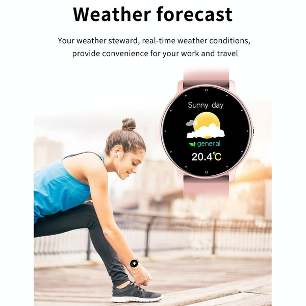 1.28 Inch Touch Screen Ip67 Waterproof Smart Watch Support Blood Pressure Monitoring Sleep Heart Rate Black Smart Watches