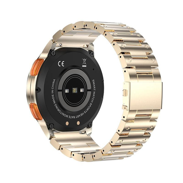 1.43 Inch Amoled Round Screen Steel Strap Smart Watch Silver Smart Watches