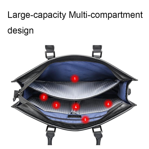 Black Waterproof Laptop Handbag Multifunctional Business Wearable Laptop Cases & Bags
