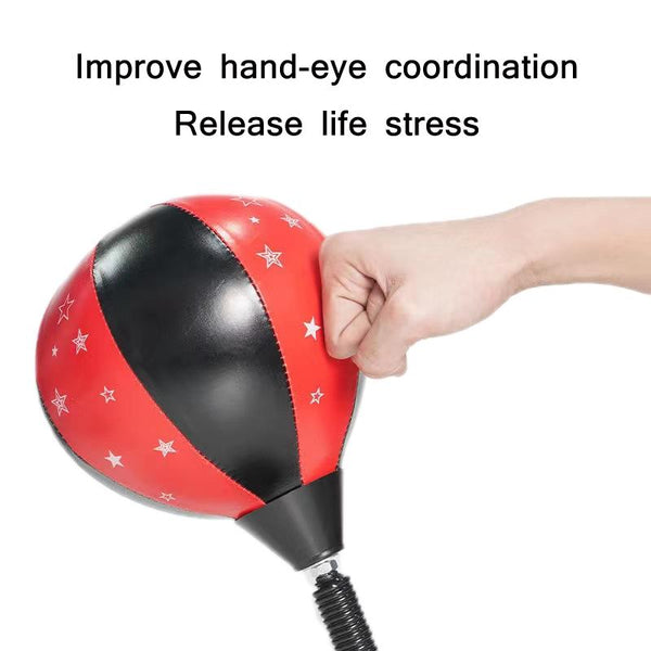 Desktop Boxing Speed Ball With Reaction Target Red / Black Punching Bags