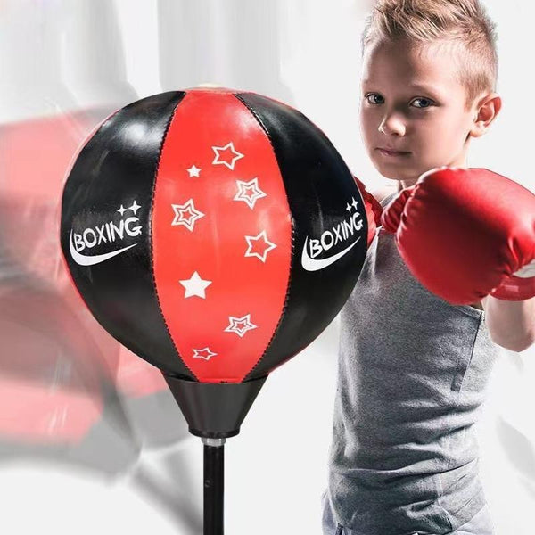 Desktop Boxing Speed Ball With Reaction Target Red / Black Punching Bags