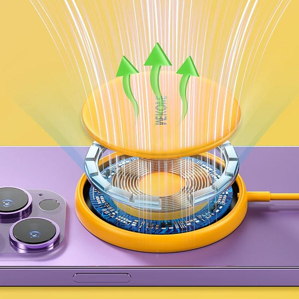 15W Magnetic Wireless Charger Yellow Chargers & Cradles