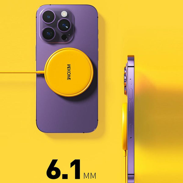 15W Magnetic Wireless Charger Yellow Chargers & Cradles