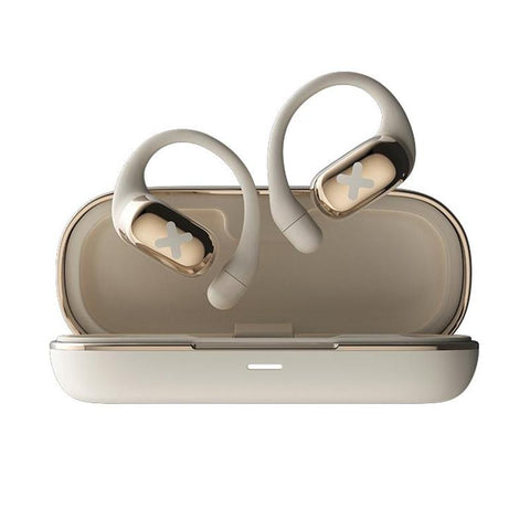 Bluetooth Earphones With Mount Design Beige Earbuds