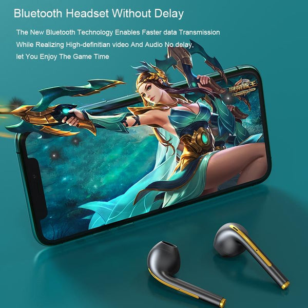 Wireless Sport Bluetooth With Led Display And Noise Reduction Black Headphones