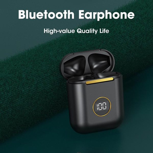 Wireless Sport Bluetooth With Led Display And Noise Reduction Black Headphones