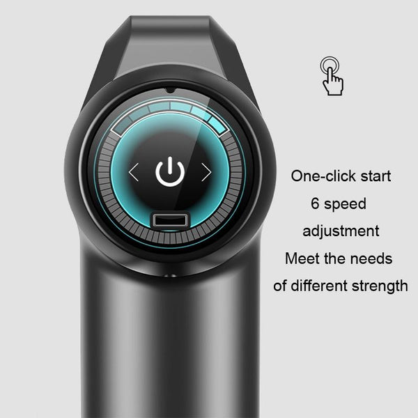 Intelligent 6 Speed Fascia Massager With 4 Heads Gray Massagers