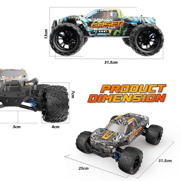 High Speed 4Wd Rc Car 1 14 Scale Graffiti Black Rc Model Vehicles