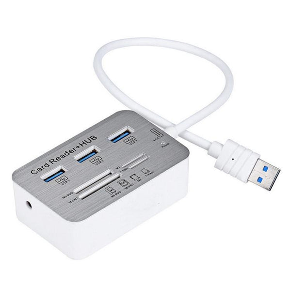 3 Port Usb 3.0 Hub + 4 Card Reader Splitter Usb Cables Hubs & Adapters