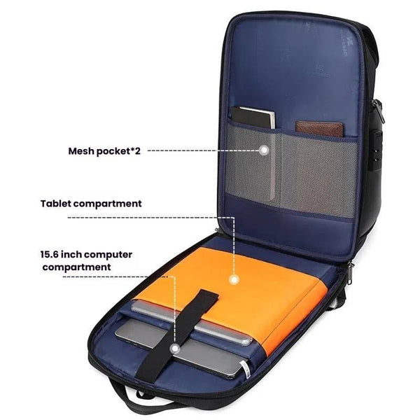 Waterproof Men Business Backpack Black Bags
