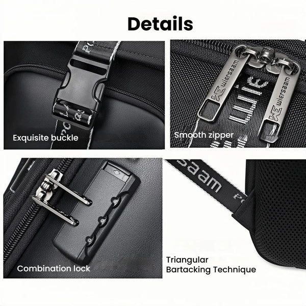 Waterproof Men Business Backpack Black Bags