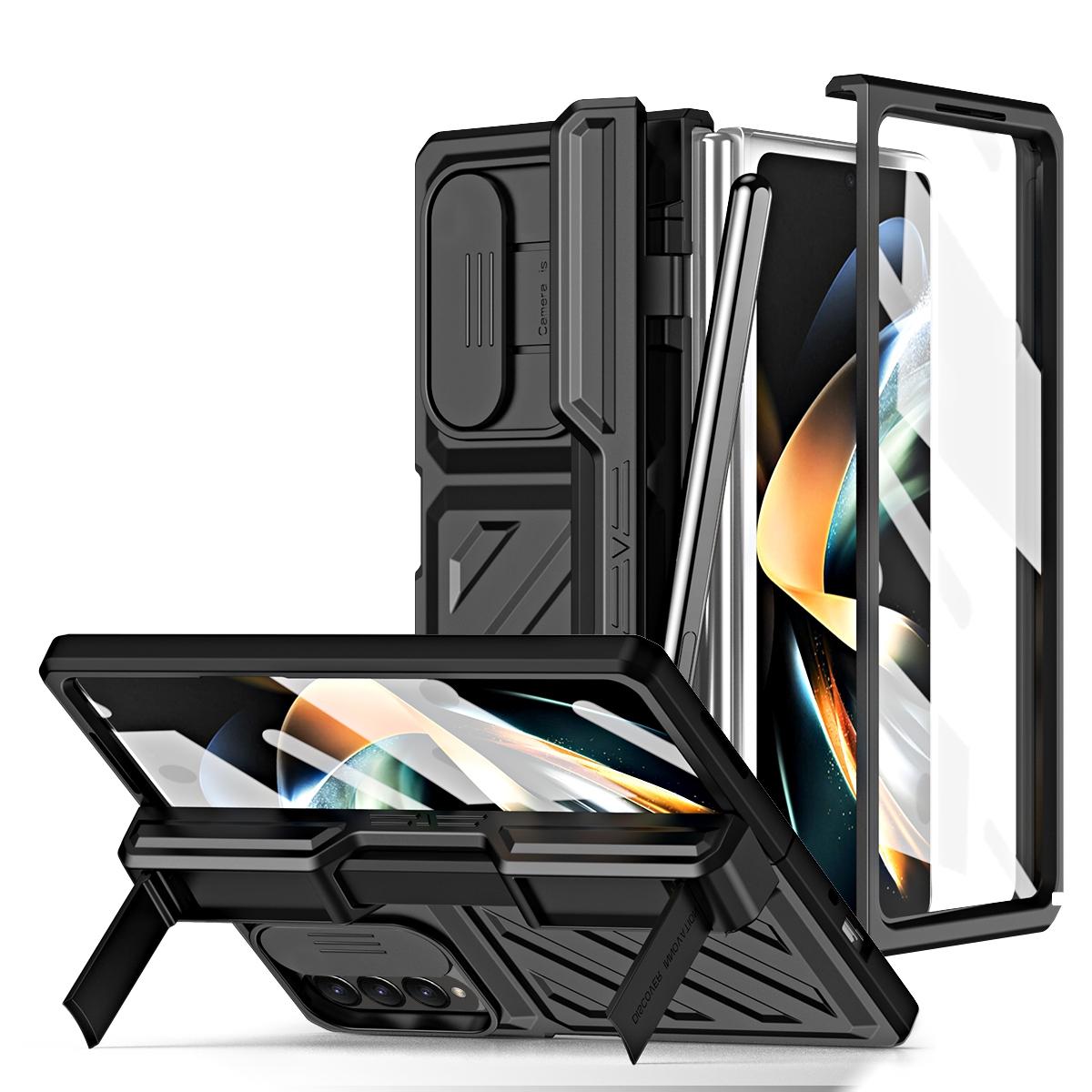 For Samsung Galaxy Z Fold4 5G Shockproof Tpu Pc Case With Pen Black Cases Covers & Skins