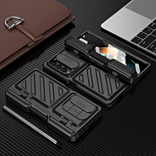 For Samsung Galaxy Z Fold4 5G Shockproof Tpu Pc Case With Pen Black Cases Covers & Skins