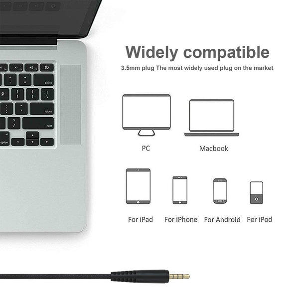 3.5Mm Wired Headset With Mic Black Headsets