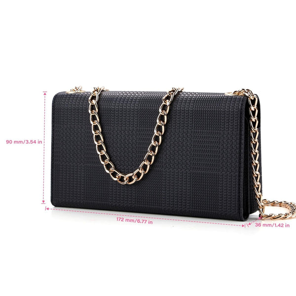Leather Crossbody Bag With Rfid Protection 20 X 10 3.5Cm Black Women's Bags & Handbags