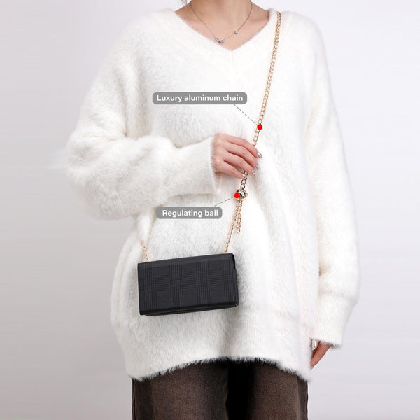 Leather Crossbody Bag With Rfid Protection 20 X 10 3.5Cm Black Women's Bags & Handbags