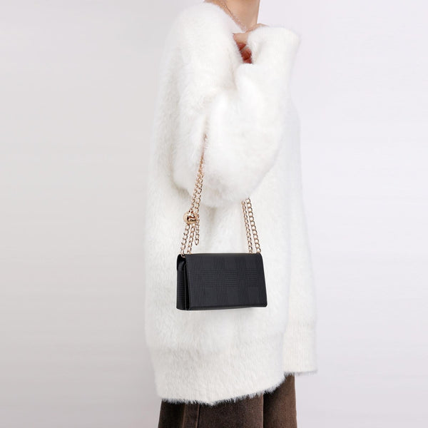 Leather Crossbody Bag With Rfid Protection 20 X 10 3.5Cm Black Women's Bags & Handbags