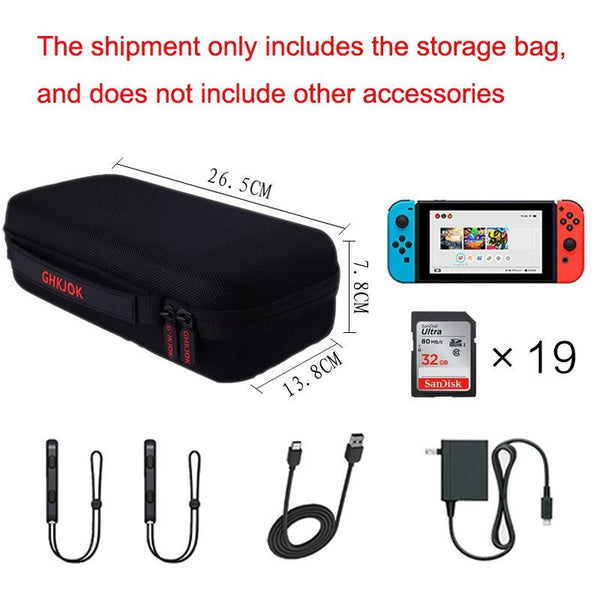 Switch Oled Console Protective Eva Sleeve Black Bags Skins & Travel Cases