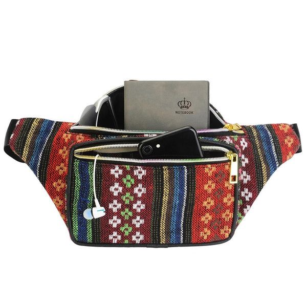 Boho Ethnic Style Waist Bag 34 X 15Cm Style A Waist Packs & Bags