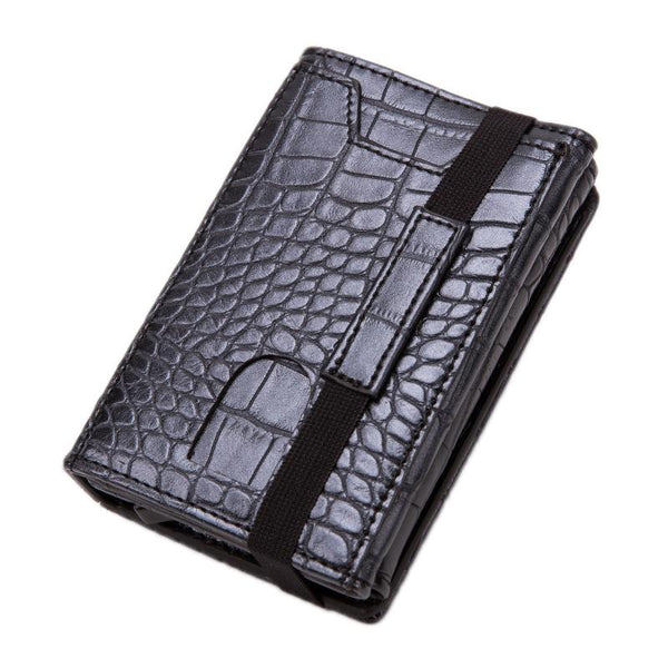 Rfid Blocking Aluminum Card Holder Secure & Compact Carbon Fiber Black Business Card Holders