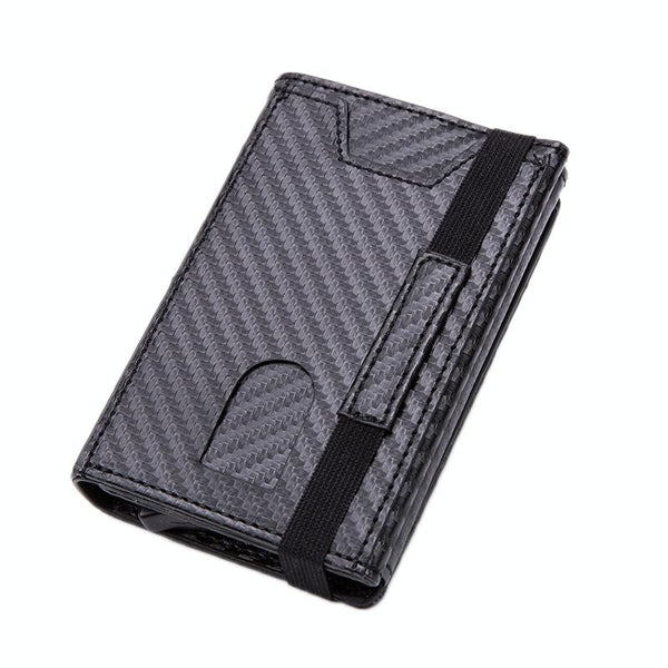 Rfid Blocking Aluminum Card Holder Secure & Compact Carbon Fiber Black Business Card Holders