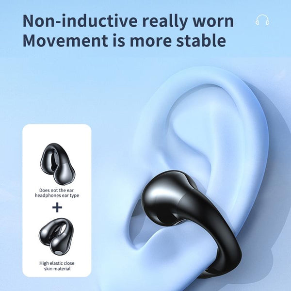 Smart Digital Display Bluetooth Earphones With Transparent Capsule Design Black Earbuds