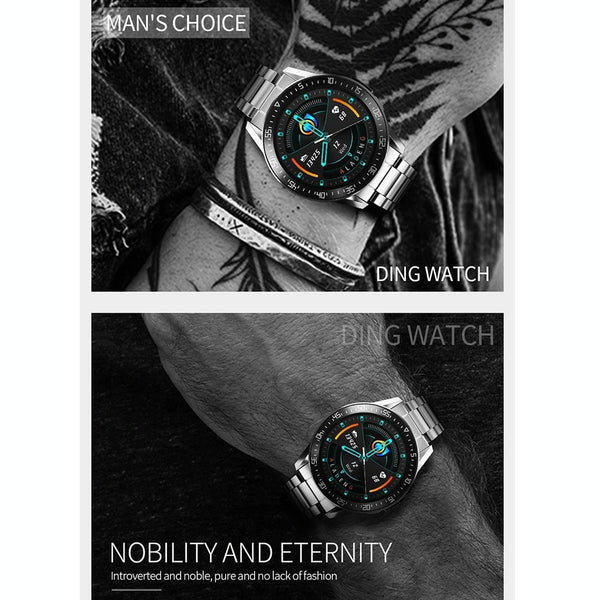 1.3 Inch Full Fit Round Screen Smart Watch Support Sleep Monitor Heart Rate Temperature Monitoring Black Smart Watches