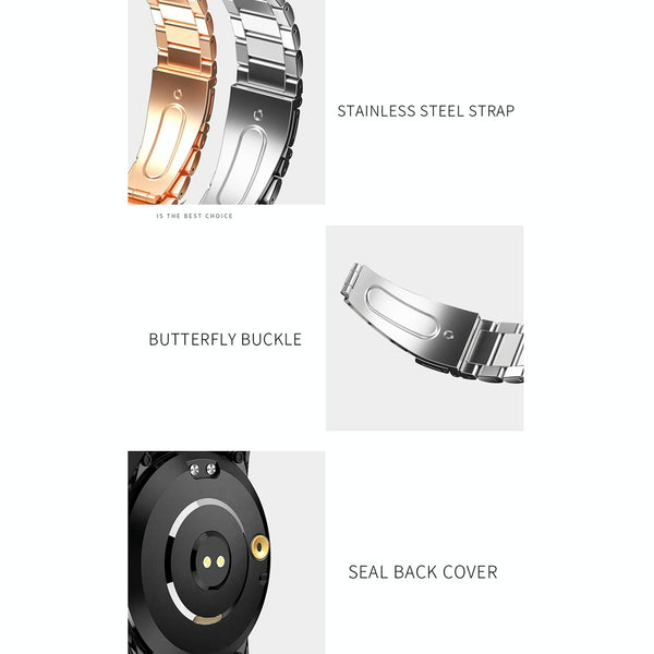 1.3 Inch Full Fit Round Screen Smart Watch Support Sleep Monitor Heart Rate Temperature Monitoring Black Smart Watches