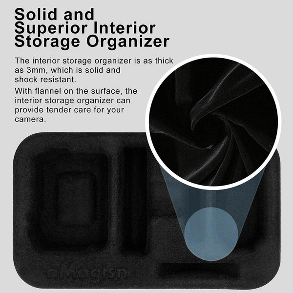 Waterproof Hard Shell Storage Bag For Amagisn Compact Size_Grey Camera Cases Bags & Covers