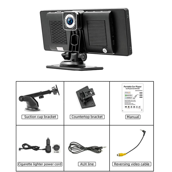 10.26 Inch Car Mp5 Player With Driving Recorder Carplay / Android Auto Black Other Car Audio