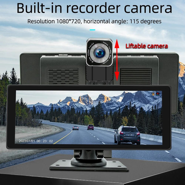 10.26 Inch Car Mp5 Player With Driving Recorder Carplay / Android Auto Black Other Car Audio