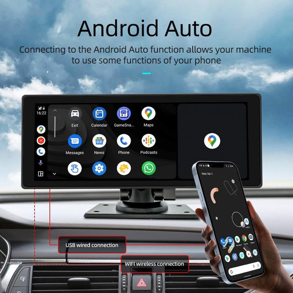 10.26 Inch Car Mp5 Player With Driving Recorder Carplay / Android Auto Black Other Car Audio