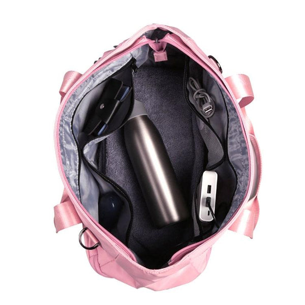 Sports Usb Shoulder Bag Compact And Versatile Black Gym Bags