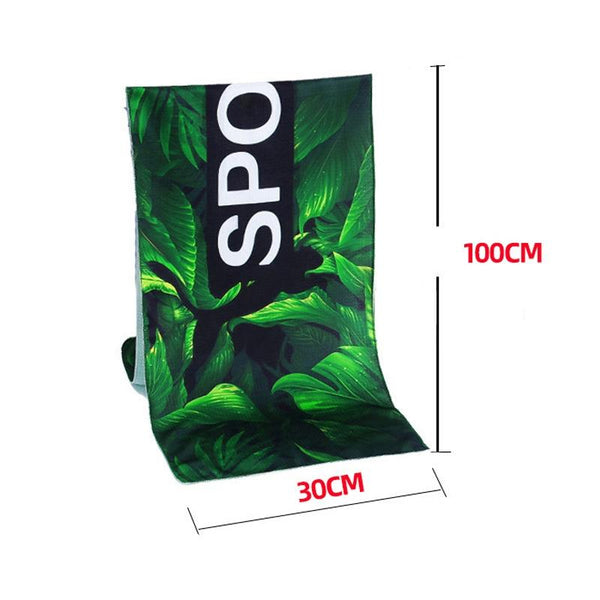 Quick Drying Cooling Towel For Outdoor Sports 100 X 30Cm Greenery Towels & Washcloths