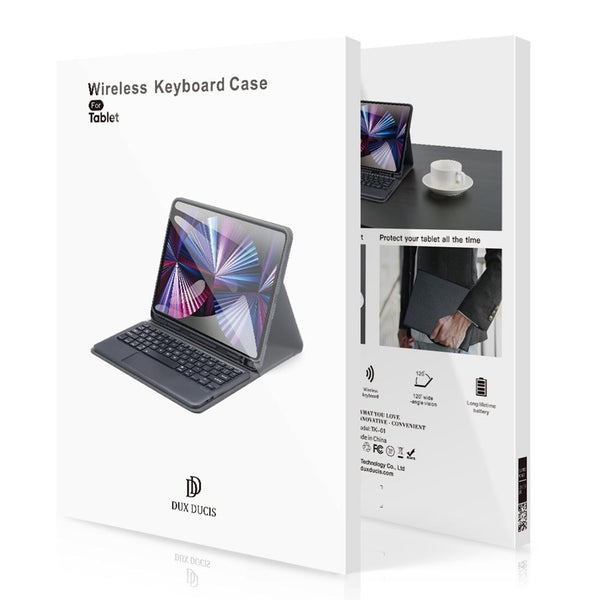 2022 Bluetooth Keyboard Leather Case For Ipad 10.9 With Touchpad & Smart Sleep Black Keyboards