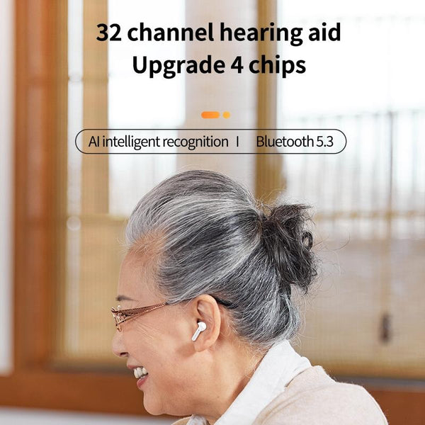 Smart Ai Bluetooth 5.3 In Ear Hearing Aid Black Other Health Care