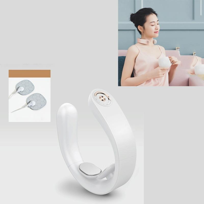 Intelligent Shoulder & Neck Massager Pgg Cervical Spine Physiotherapy With Heat Multi Function Design White Massagers