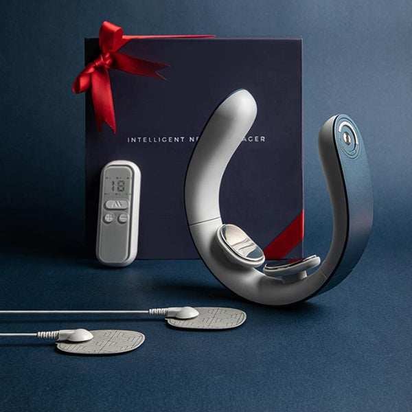 Intelligent Shoulder & Neck Massager Pgg Cervical Spine Physiotherapy With Heat Multi Function Design White Massagers