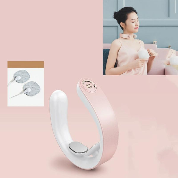 Intelligent Shoulder & Neck Massager Pgg Cervical Spine Physiotherapy With Heat Multi Function Design White Massagers