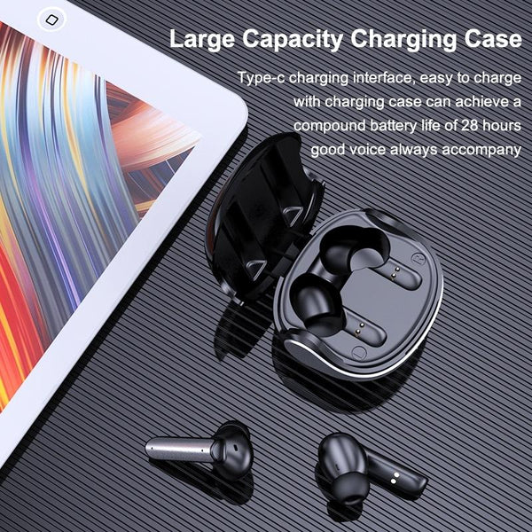 Wireless Anc Bluetooth Earphones Active Noise Reduction Black Earbuds