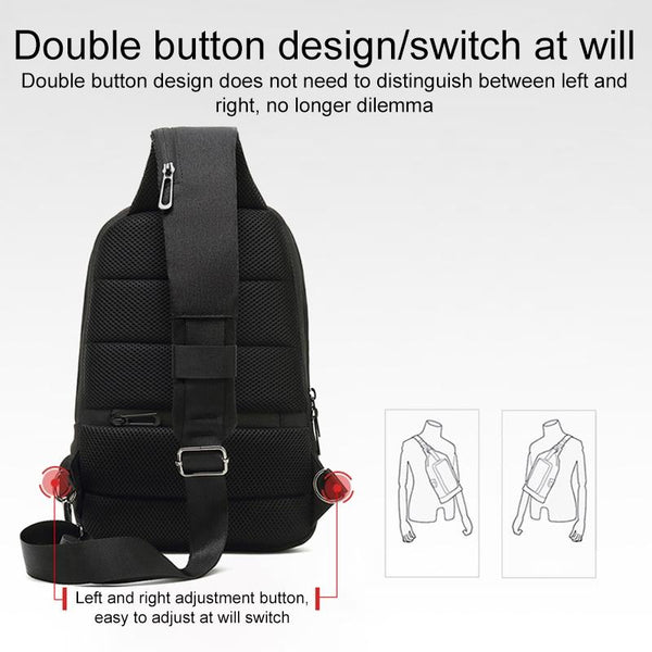 Secure Multi Layer Chest Bag For Outdoor Cycling Dark Blue Bags