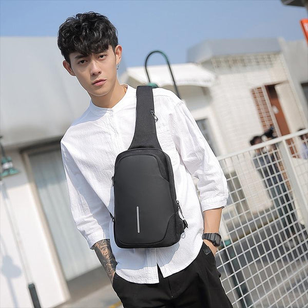 Secure Multi Layer Chest Bag For Outdoor Cycling Dark Blue Bags