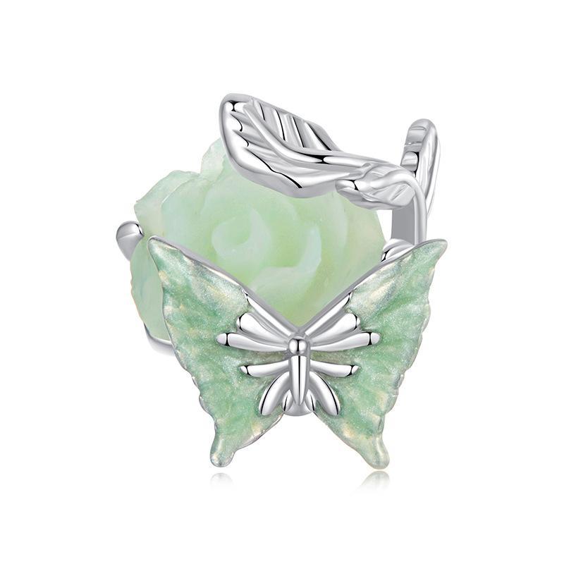 925 Sterling Silver Rose Butterfly Animal Beads Charms & Pendants
