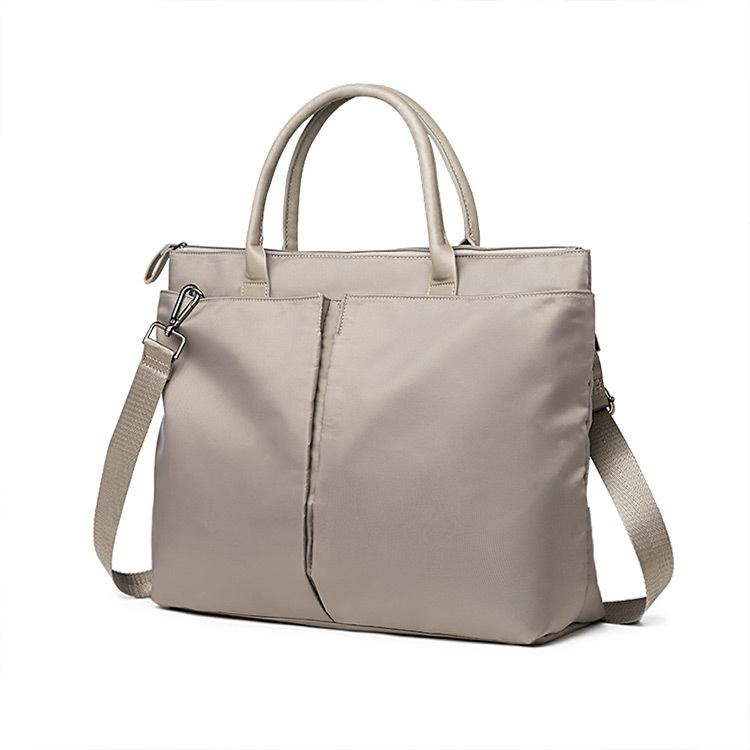 Versatile Business Briefcase Large Capacity Messenger Bag Khaki Women's Bags & Handbags