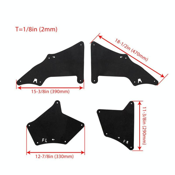 Front Wheel Fender Leather Lining For 0317 Toyota Prado 2700 4000 Black Fenders & Mud Guards