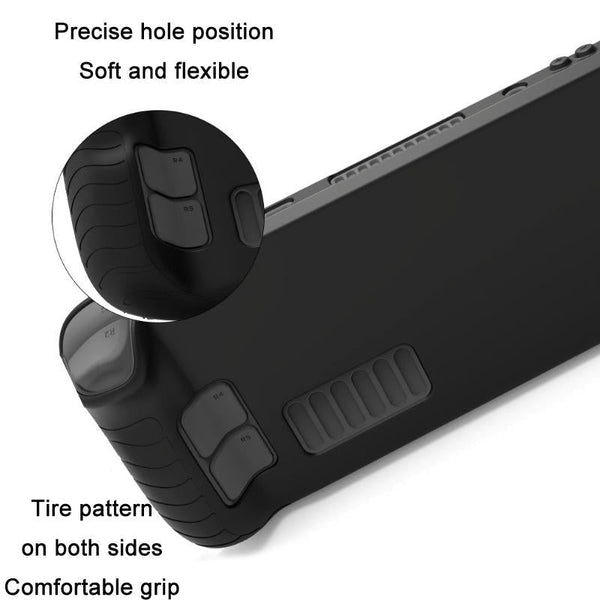 Steam Deck Silicone Cover With Button Caps All Inclusive Black Bags Skins & Travel Cases