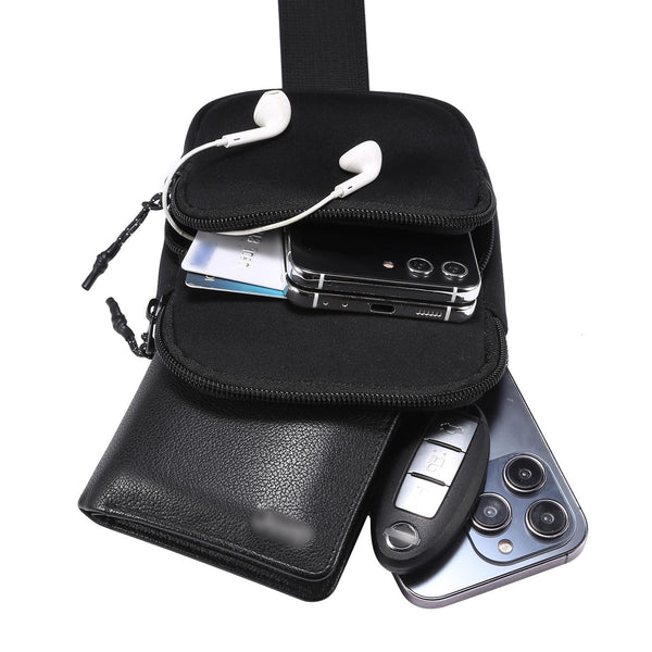 Universal Nylon Chest Bag For 5.5 Inch 7.2 Phones Fashionable And Functional Red Bags