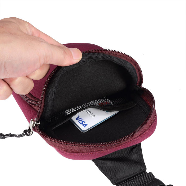 Universal Nylon Chest Bag For 5.5 Inch 7.2 Phones Fashionable And Functional Red Bags